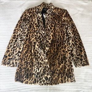 Context leopard print coat NWT size large